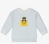 Fendi Blue Logo Bear Baby Sweatshirt - Age 6 years