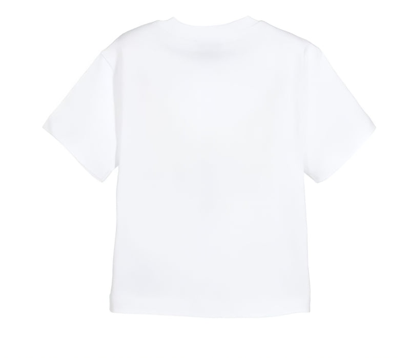 Moschino Kids Unisex White T-shirt - Age 8 years