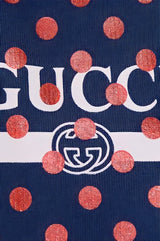 Gucci Kids Unisex Navy and Red Polka Dots Dungarees - Age 18-24 Months