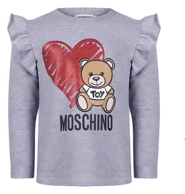 Moschino Baby Teddy Heart Ruffle Top - Age 18-24 Months