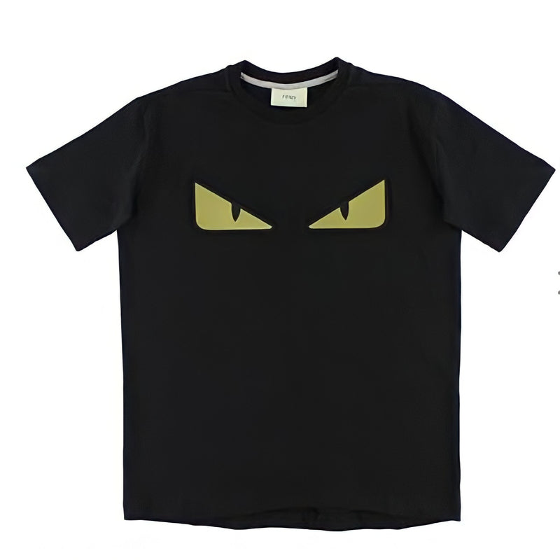 Fendi Kids Black Unisex t-shirt with eyes - Age 8A years