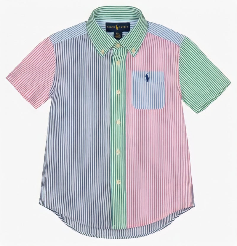 Polo Ralph Lauren Colourblock Stripe Cotton Shirt - Age 6 years