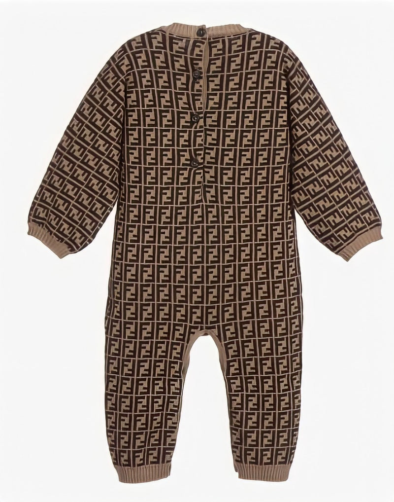 FENDI  FF cotton, cashmere and wool-blend baby grow - Age 3 months