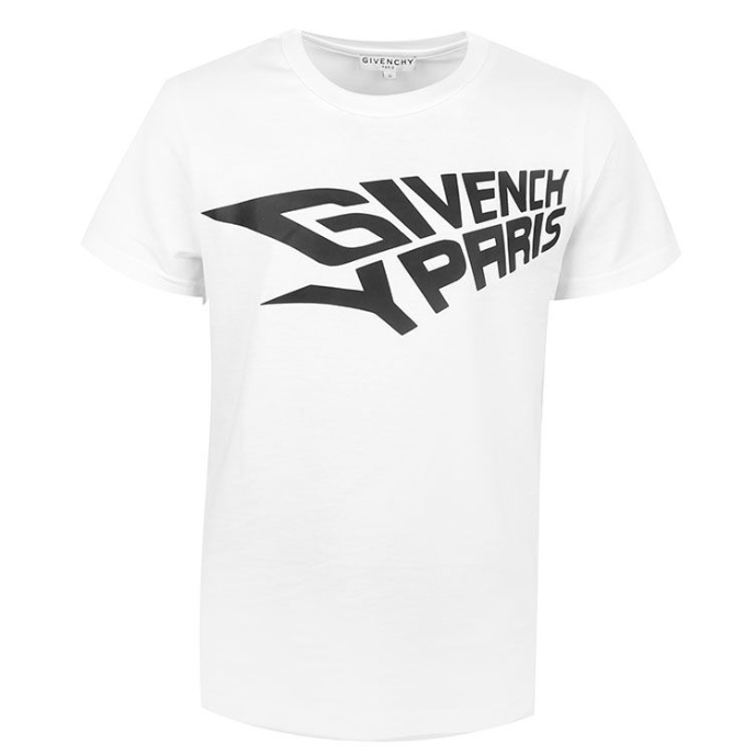 Givenchy Boys White Slanted Logo T-Shirt - Age 6 years