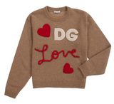 Dolce & Gabbana Cashmere Logo Sweater in Sand Brown - Age 6 years