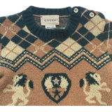 Gucci Beige & Green Wool Sweater - Age 12-18 months