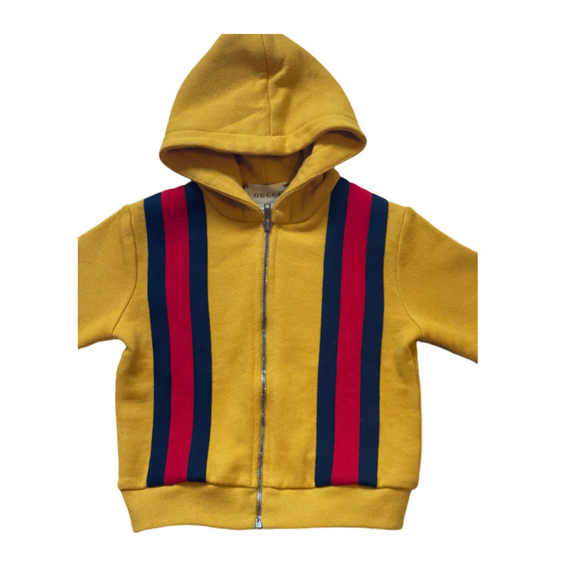 Gucci Boys Yellow Cotton Hooded Top - Age 9-12 Months