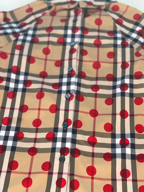 Burberry check polka dot blouse - Age 14 years
