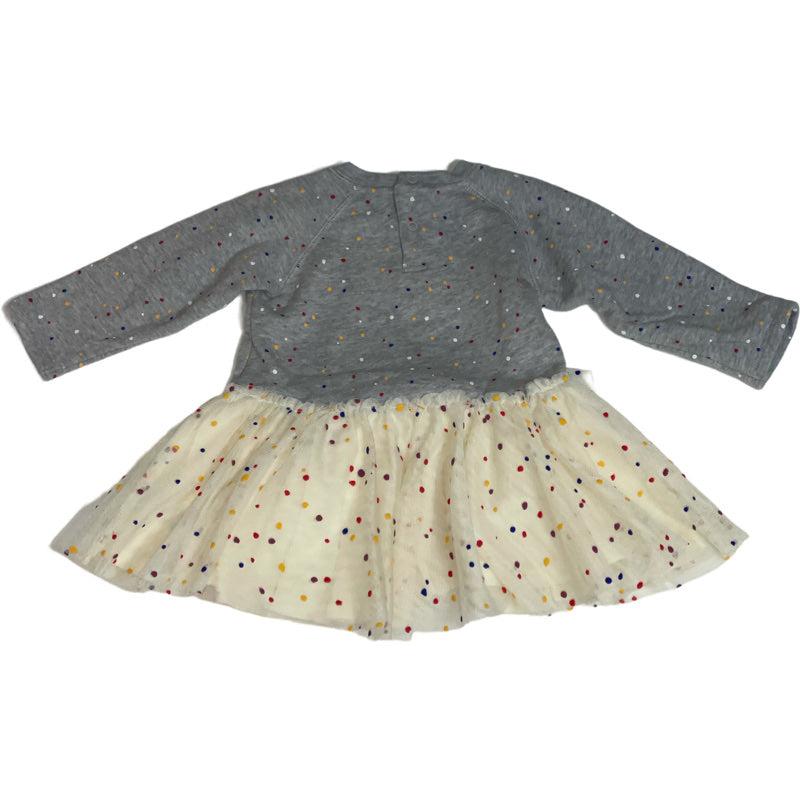 Stella McCartney Grey and Cream polka dot dress with matching bloomers - Age 12 Months