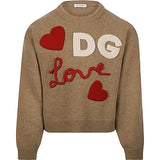 Dolce & Gabbana Cashmere Logo Sweater in Sand Brown - Age 6 years